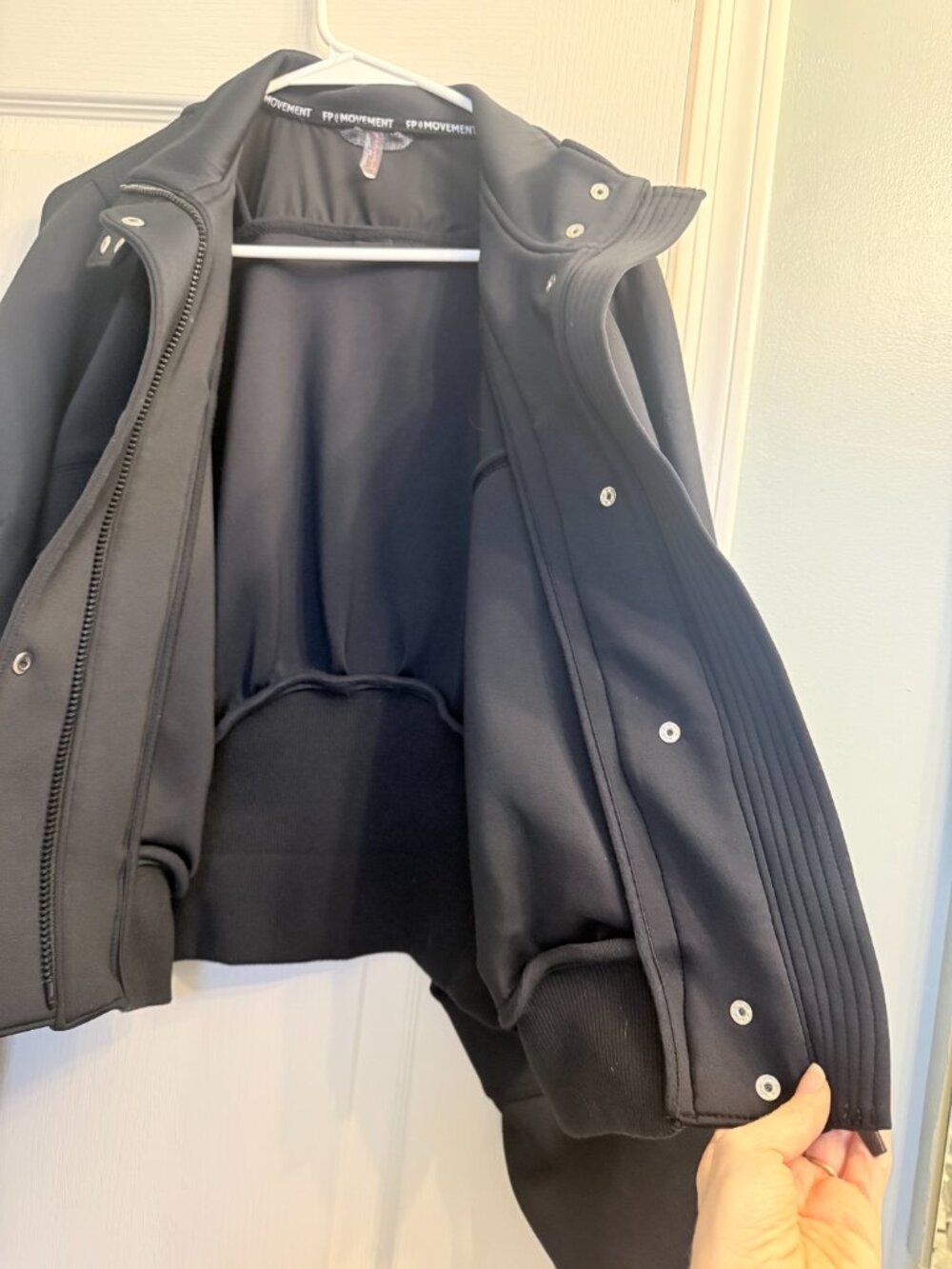 Free People Free Movement Off To The Races Bomber Jacket (black) - Picture 10 of 12